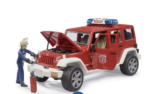 Jeep Wrangler Unlimited Rubicon Feuerwehrfahrzeug mit Feuerwehrmann