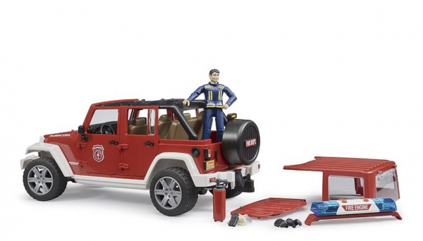 Jeep Wrangler Unlimited Rubicon Feuerwehrfahrzeug mit Feuerwehrmann